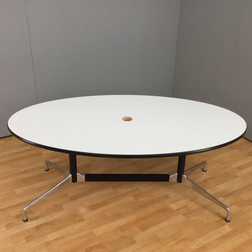 Vitra Eames Segmented Table - oval weiss - Kante schwarz
