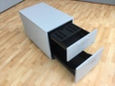 VS Möbel Rollcontainer 2 Schubladen grau