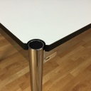 USM Haller Tisch 200x75cm Topweiss Kante Schwarz