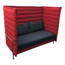 Vitra Alcove High back Two-Seater Sofa - rot / anthrazit