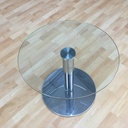 plusHalle Glastisch - Beistelltisch - Rundtisch 60cm