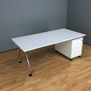 Vitra Ad Hoc Schreibtisch mit Container weiß 160x90cm