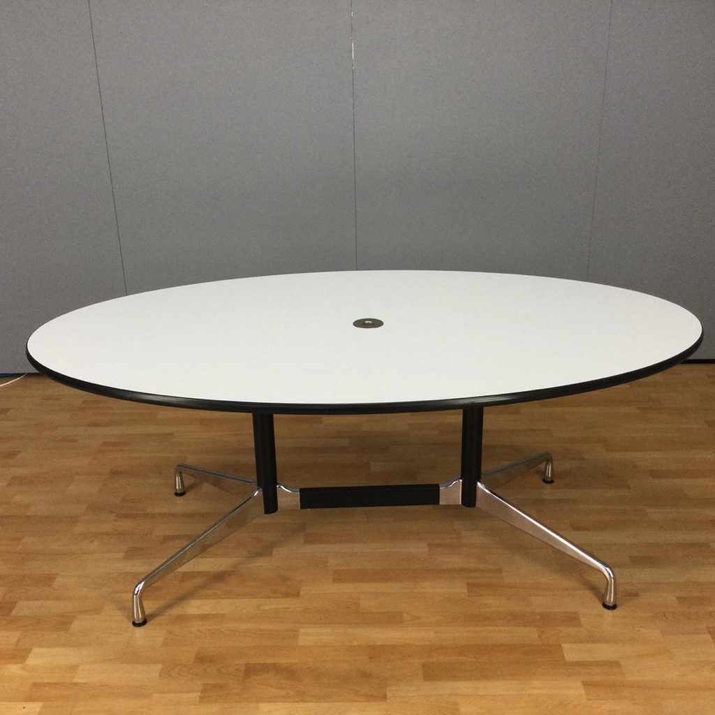Vitra Eames Segmented Table - oval weiss - Kante schwarz