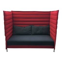 [52563] Vitra Alcove High back Two-Seater Sofa - rot / anthrazit