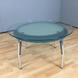 [53721] Glastisch rund - Beistelltisch - Tisch für Empfang