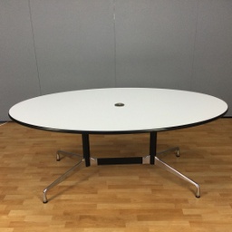 [54064] Vitra Eames Segmented Table - oval weiss - Kante schwarz