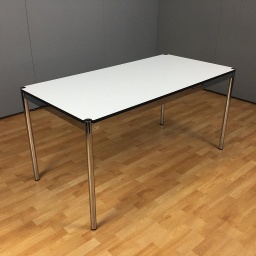 [50331] USM Haller Tisch 175x75cm Topweiss Kante Schwarz